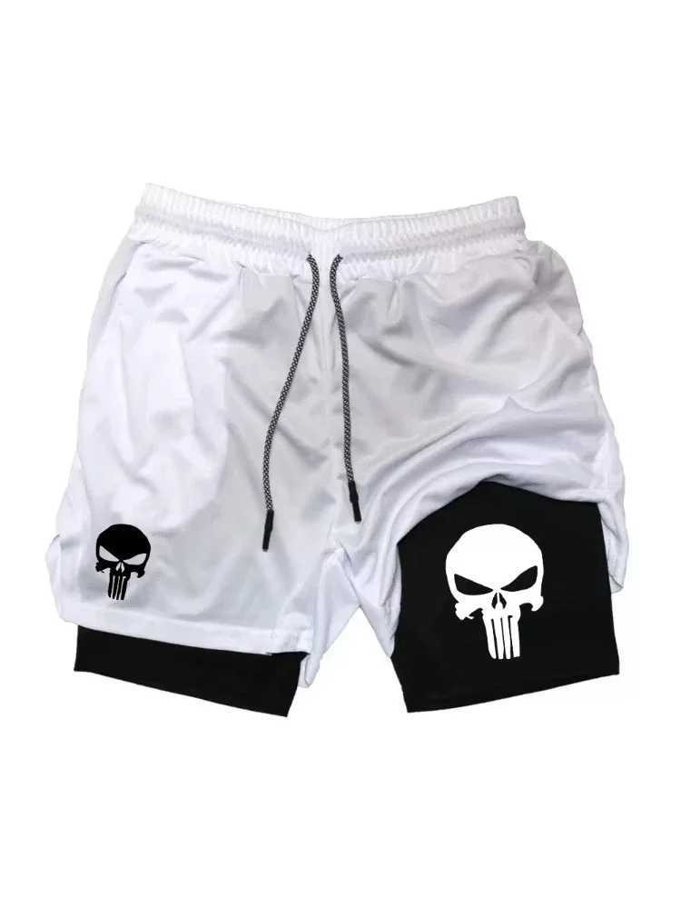 2-in-1 mens performance shorts sports quick drying shorts with phone pocket summer gym fitness running shorts N260310