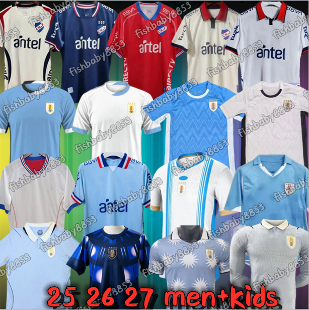 New 25 26 27 World Cup Uruguay men Soccer Jerseys E.cavani F. Valverde N. Nandez L.suarez National Team 2024 2025 2026 2027 Home Away men kids kits Football Shirts
