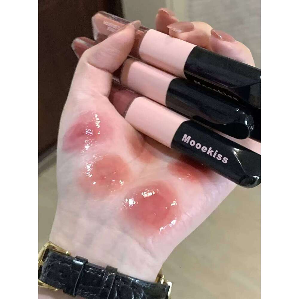 Mooekiss Double-headed Lipgloss MirrorMoisturizing Long-lasting Brush head Non-stick Cup Film-forming Lip Glaze Lipstick 3.2g Z260310