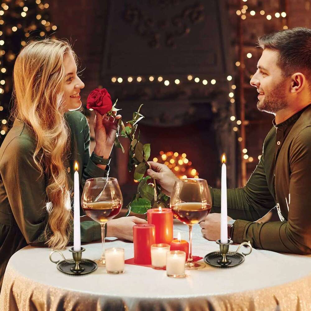 candle holder Retro Metal Taper European Style Church Table Holder cup Vintage Candlestick Home Villa Handicraft ornament H260310