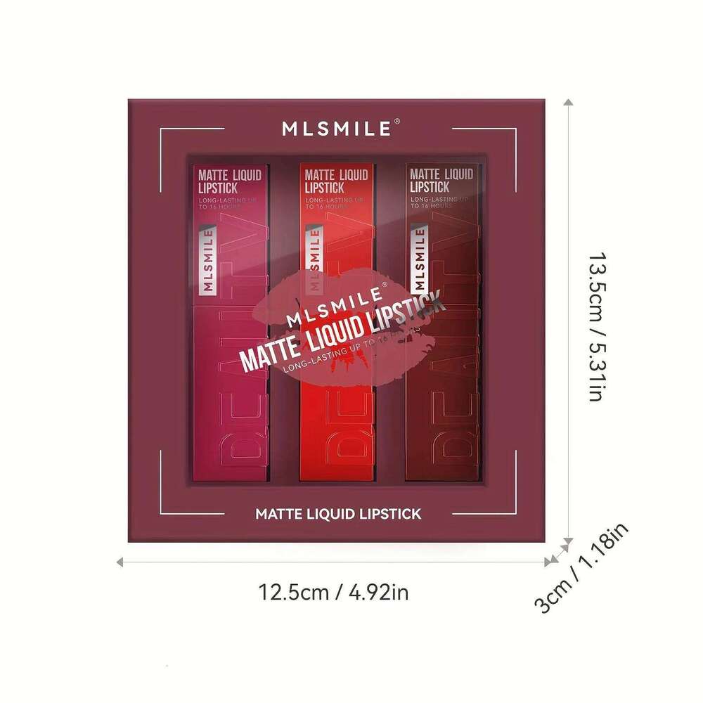 3 PCS Matte Ink Liquid Lipstick Long Lasting Velvet Nude Lip Gloss Non-stick Cup Lips Tint Waterproof Make Up Z260310