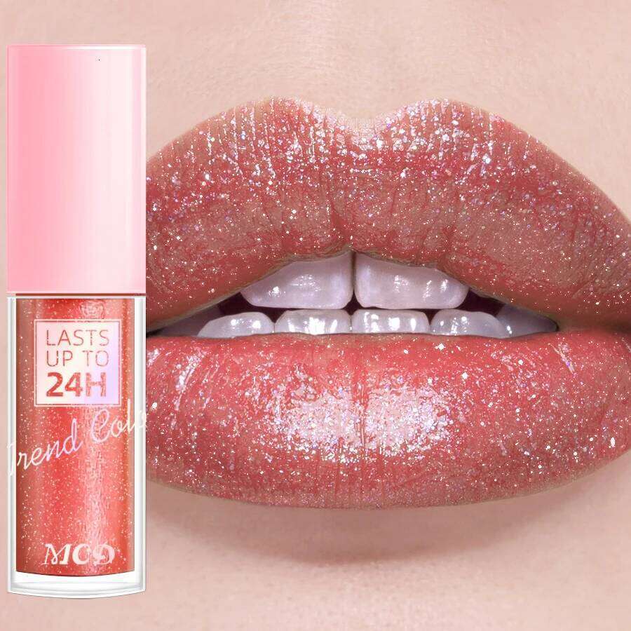 18 Colors Glitter 1pcs Glaze Long Lasting Gloss Waterproof Liquid Lipstick Makeup Oil Tint Moisturizing Lip Balm Z260310