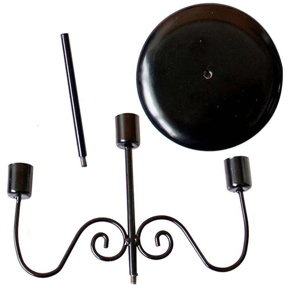 Desktop Metal Candelabrum 3-Arms Design European Style Stand For Home Decor Tabletop Ornament Iron Vintage H260310