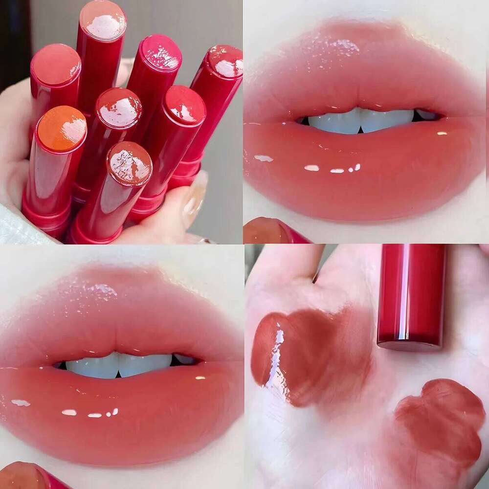 1PCS 8 Colors Jelly Lipstick Moisturizing Mirror Water Light Solid Gloss Glass Tea Red Brown Lip Glaze Tint Makeup Cosmetics Z260310