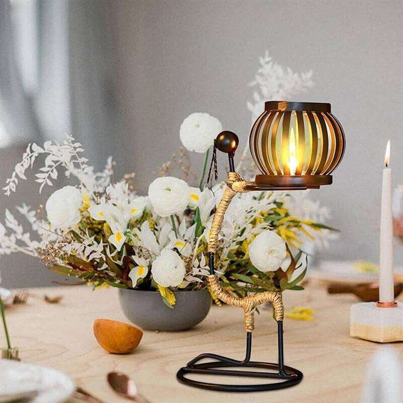 Ladies African Women Iron Candle Holder, Home Bar Table Decoration-New H260310