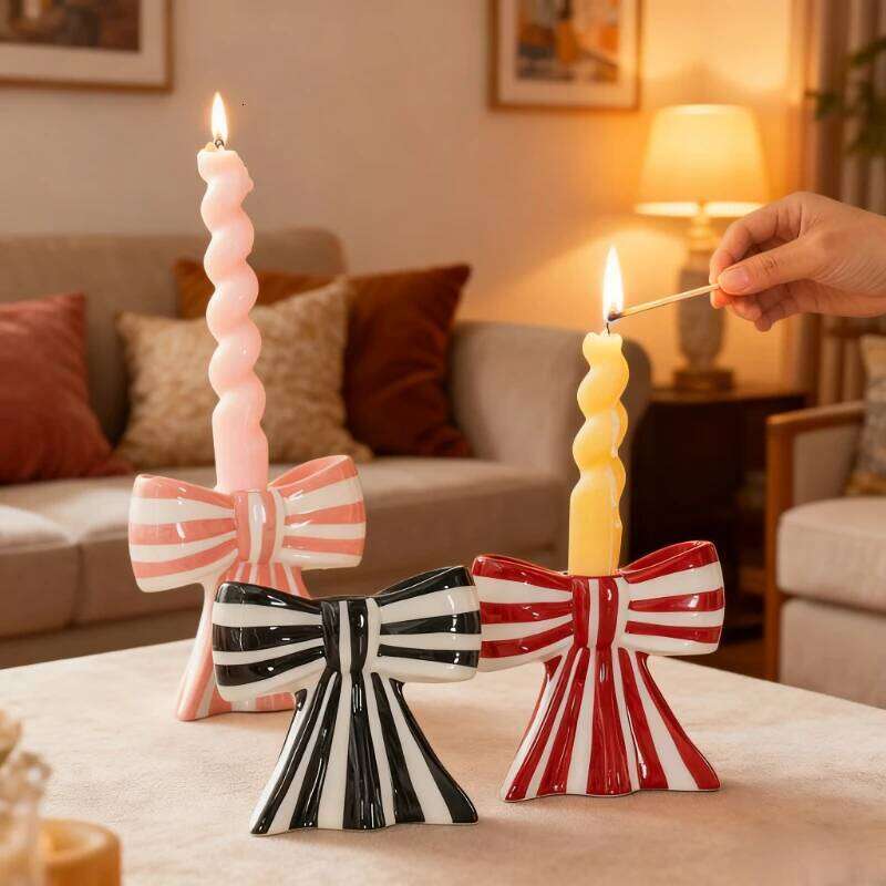 Nordic bow French romantic holder decoration,holiday decoration candle holder,wedding centerpieces for tables,home decor H260310