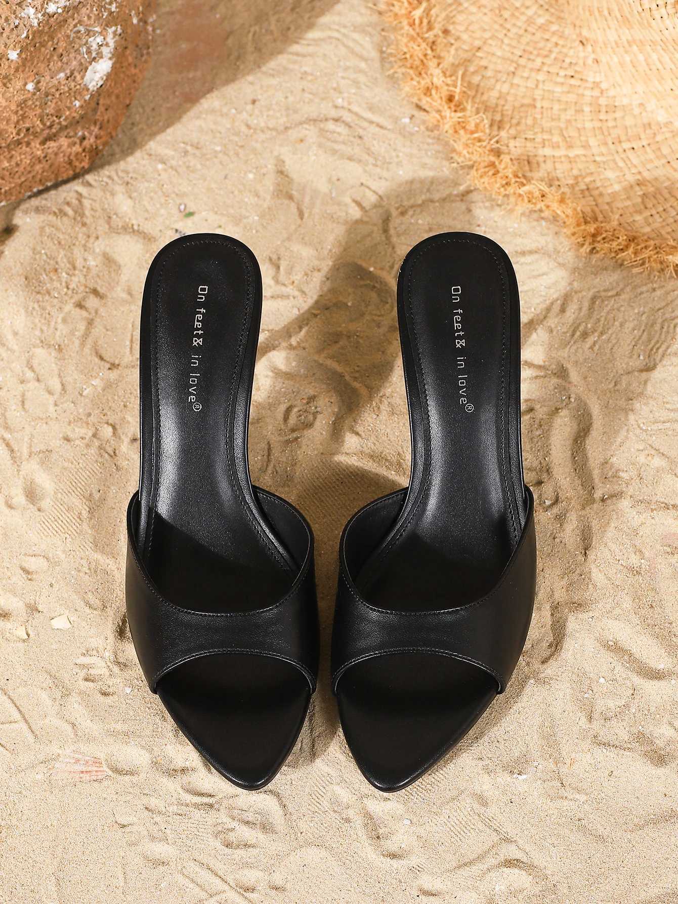 Womens Sandals FAshion Summer Elegant High Heels Outdoor Banquet Open-Back HeelsValentines Day Gift for Womens Shoes K260311
