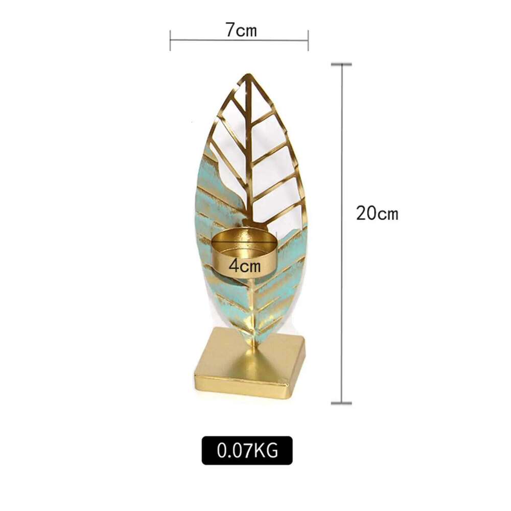 Tealight Leaf Candle Holder Candleholder Centerpiece for Living Room Table Decorations Bedroom Wedding Decor H260310