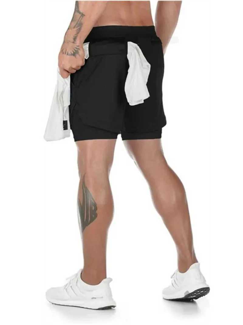 Bat Print 2-in-1 Mens Sports Breathable Quick-Drying Summer Shorts with Phone Pocket Gym Workout Running Shorts Cycling Shorts N260310