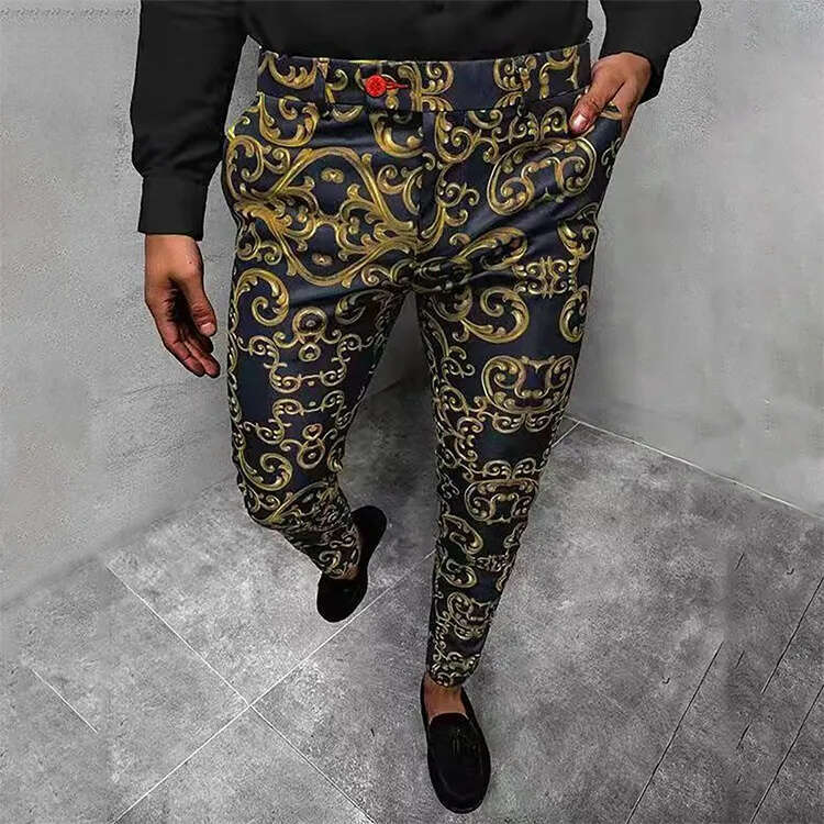 Men's Pants Fashion Summer Designer mens casual sportswear fitness party wedding Long pants Slim Business Groom Wedding Dress Pant Home Casual Me