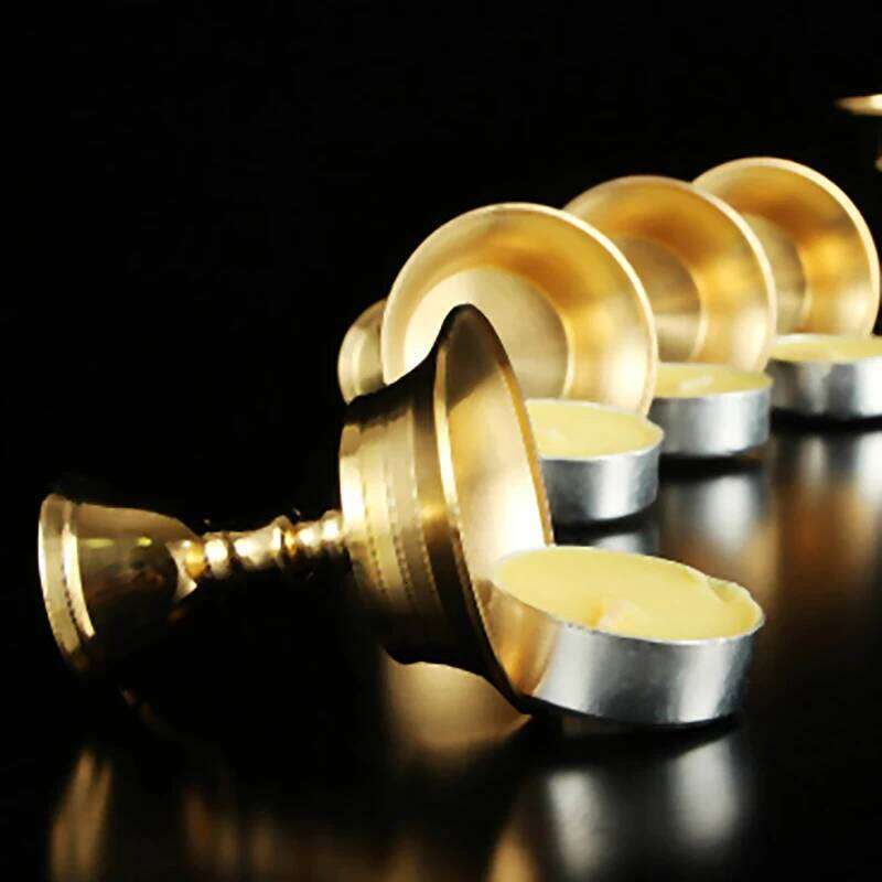 1PC Holders Butter Holder Long Lamp Candlestick Put Candle Copper Cup Home Decor H260310