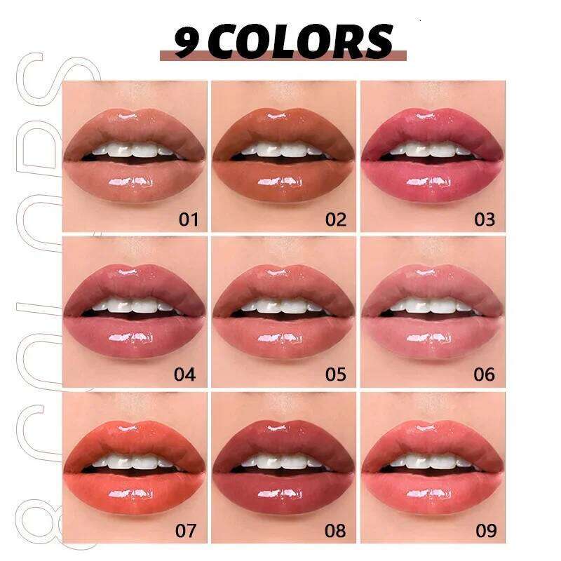 NEW Fading Lipstick,Shiny Gloss Oil Hydraing Tinted Balm,Clear Crystal Lip stick,Mirror Water Glow Moisturizing Lipgloss Z260310