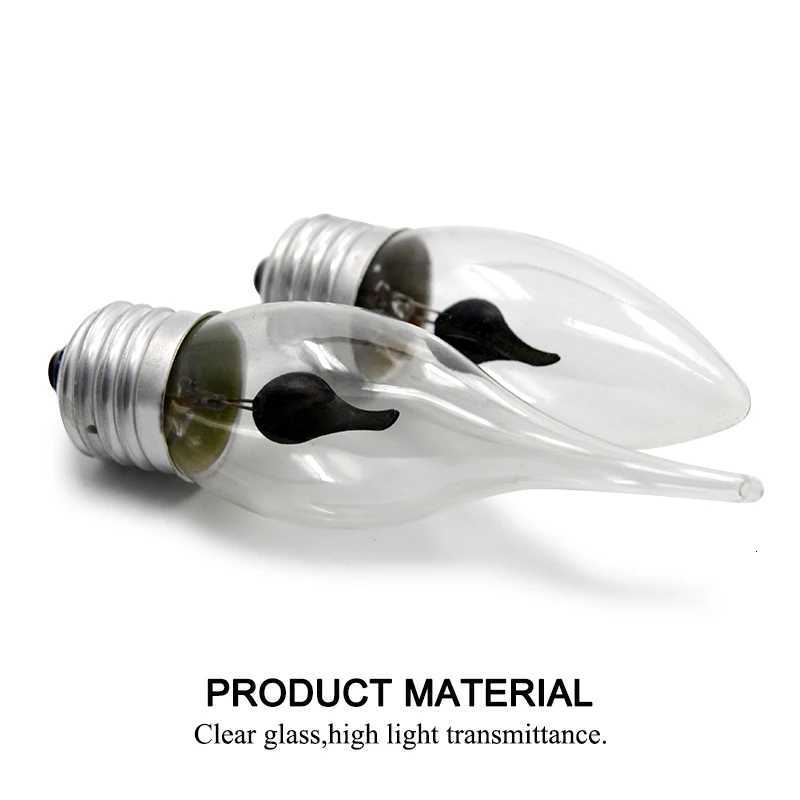 Edison LED Flicker Flame Candle Lamps Bulb E27 E14 AC 220V 230V 3W Vintage Fire LED Tail Tip Lights Bulb Decoration Lighting H260310