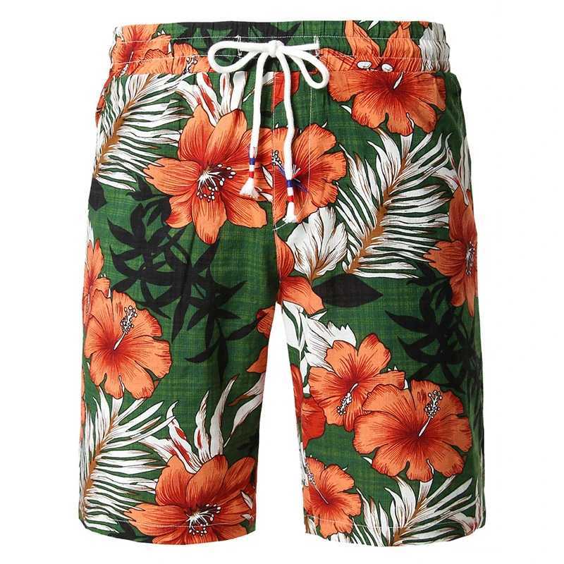Flowers Tree Leaf 3d Printed Shorts For Men Fashion Casual Oversized Beach Short Hawaii Clothing Vacation Colorful Short Pants N260310