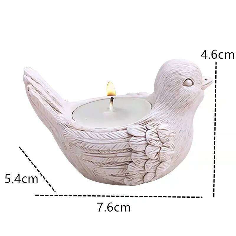 Resin Candle Holders Statue Candlesticks For Decoration Table Candleholder Sculpture Ornaments Living Room Mini Bird Elephant H260310