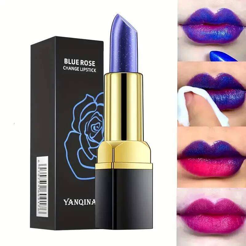 Blue Rose Color Lipstick Care Magic Temperature Changing Red Lip Gloss Waterproof Makeup Base Woman Beauty Cosmetic Z260310