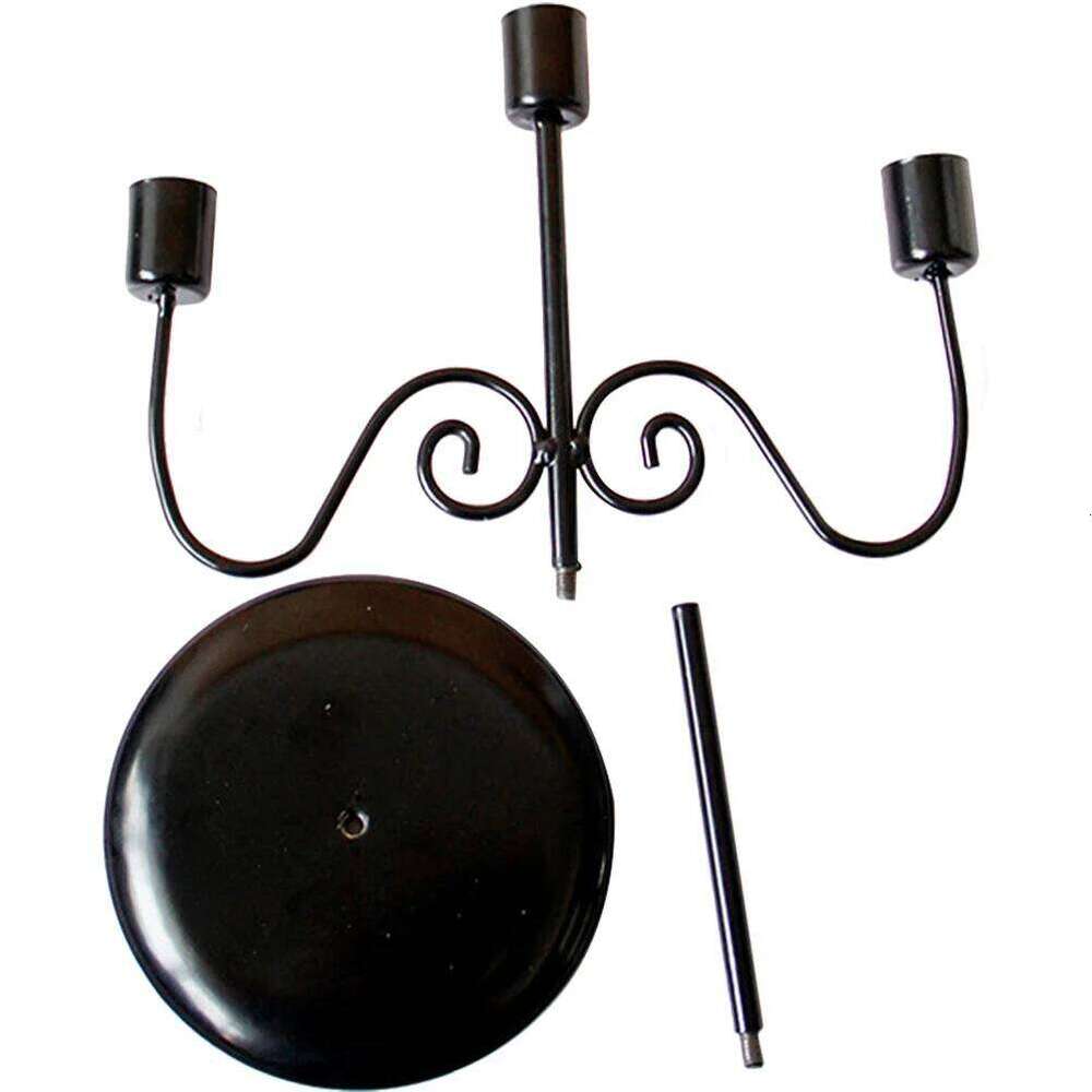 Desktop Metal Candelabrum 3-Arms Design European Style Stand For Home Decor Tabletop Ornament Iron Vintage H260310
