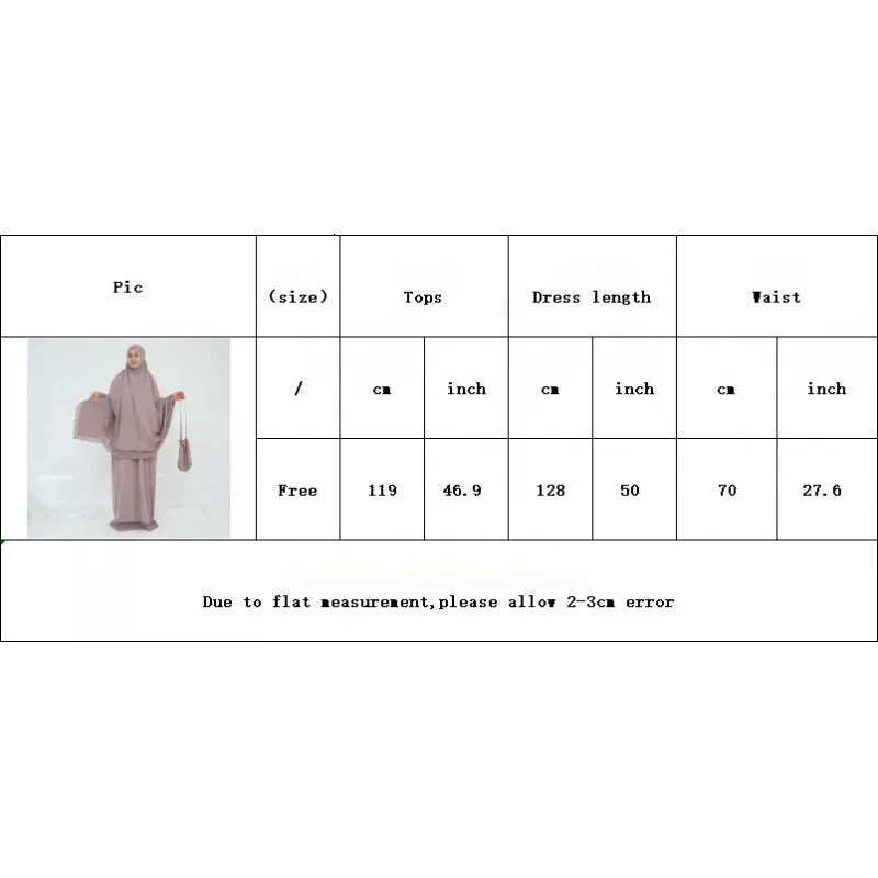 4PCSMuslims Woman Clothing Hijabis Outfit Abaaya Eid Ramadan Kaftan Ka Turkey Muslim Woman Prayer Outfit New Lace Khimar Set X260310
