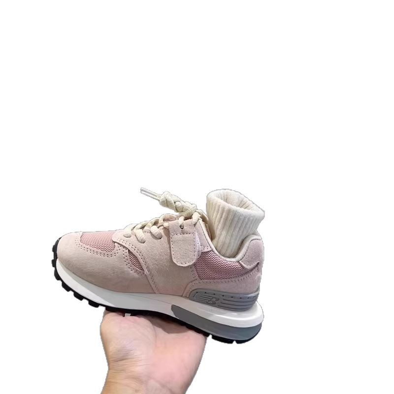 New Free shipping designer shoes for kids running shoes grey pink Fashionable and versatile outdoor sneakers sport shoes