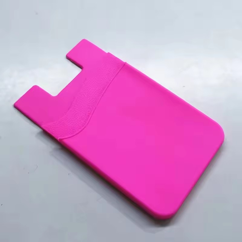 Silicone Phone Back Card Holder Glued to Mobile Phone Self-adhesive Mini Wallet Card Holder Credit Pocket