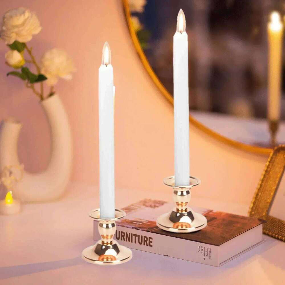 Pcs Metal Gold Taper Holder for Wedding, Dinning, Party, Fits 2 cm / 0.787 inch Thick Wax Candle or Led Candles H260310