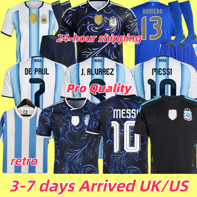 3xl 4xl Argentina jerseys 2026 soccer jersey retro 2006 26 27 Inters Miamis Football ShirtS 3 Star MESSIS 50-Years Anniversary Fans Player MAC Kids Kit Men
