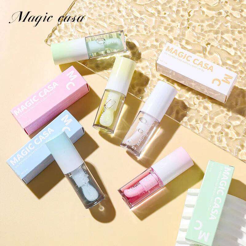 MAGIC CASA 5 Color Translucent Fruit Jelly Oil Protector Honey Moisturizing Lip Lines Lipstick Base Z260310