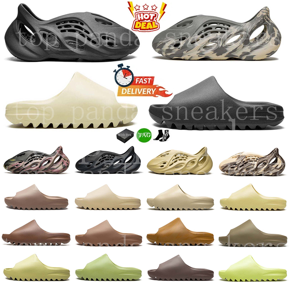 Designer Slippers Men Woman slider Mineral Blue Onyx Pure Sandals Slide Slipper Ochre Bone Resin Clog Desert slides shoe 36-48