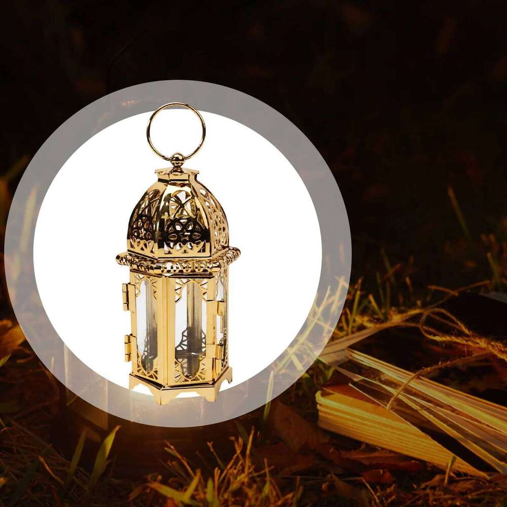 1pc Candle Holders Moroccan Large Iron Tonal Tall Glass Lanterns Tealight Holder Garden Home Decorations Wedding Props H260310