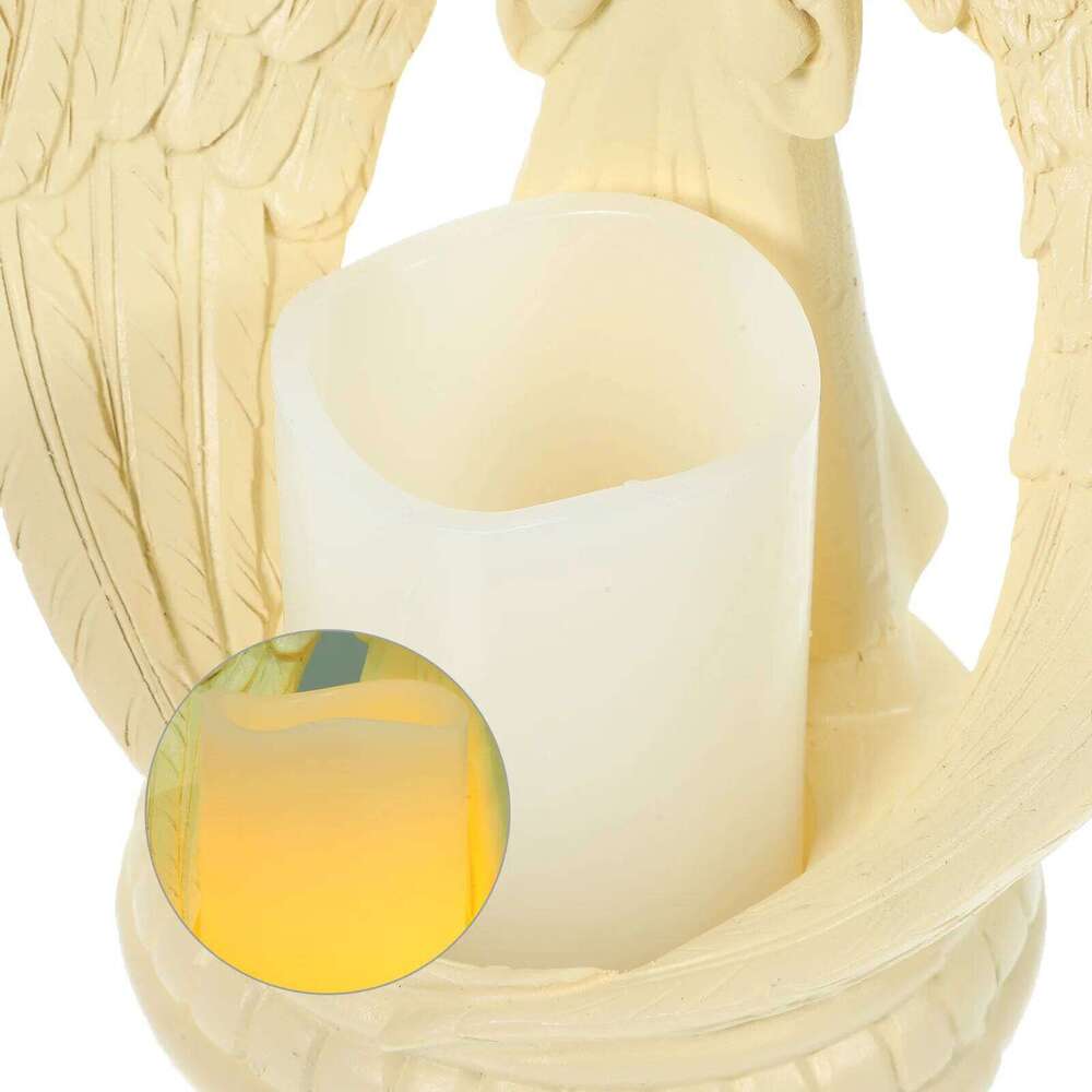 1pc Electronic Candlestick Shape Premium Resin Table Decoration Wedding Party Home Office Mall Decor Angel With H260310