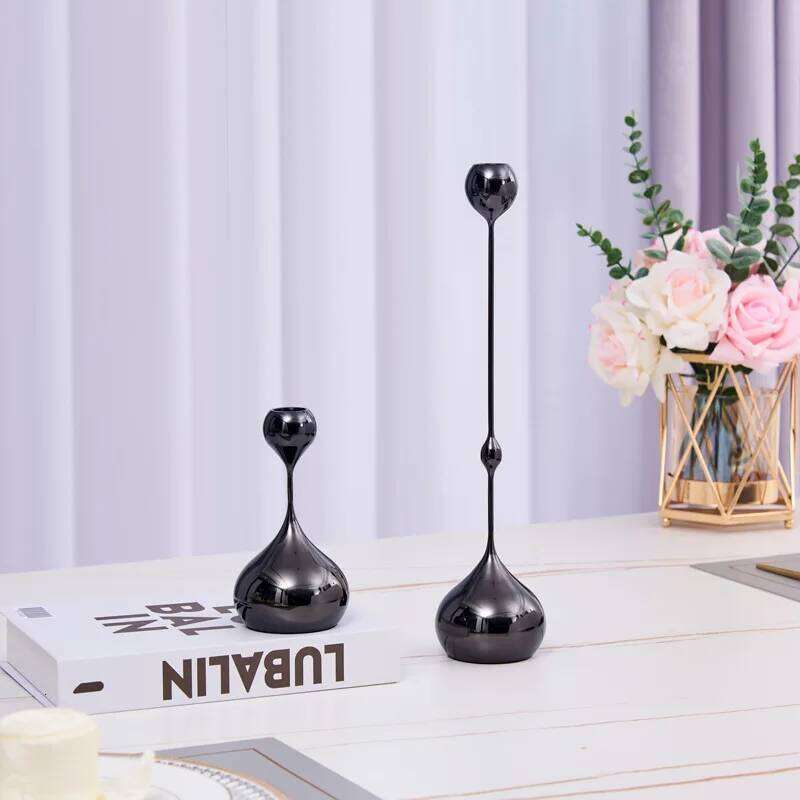 Elegant Metal Candle Holder | Vintage-Style Centerpiece for Wedding Home Dining Table Romantic Photo Props Artistic Decor H260310