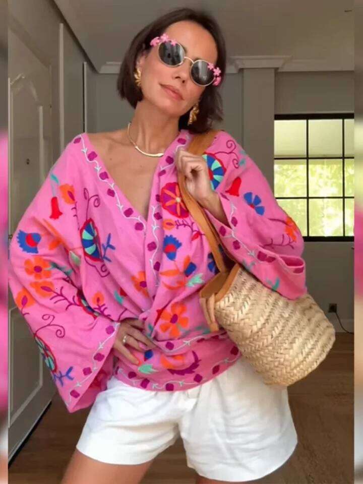 Women Solid Printed Cotton Short Coat Lady Casual Lace Up Full Sleeves V Neck Loose Jacket New Autumn High Street Overcoats MAKOUFEI