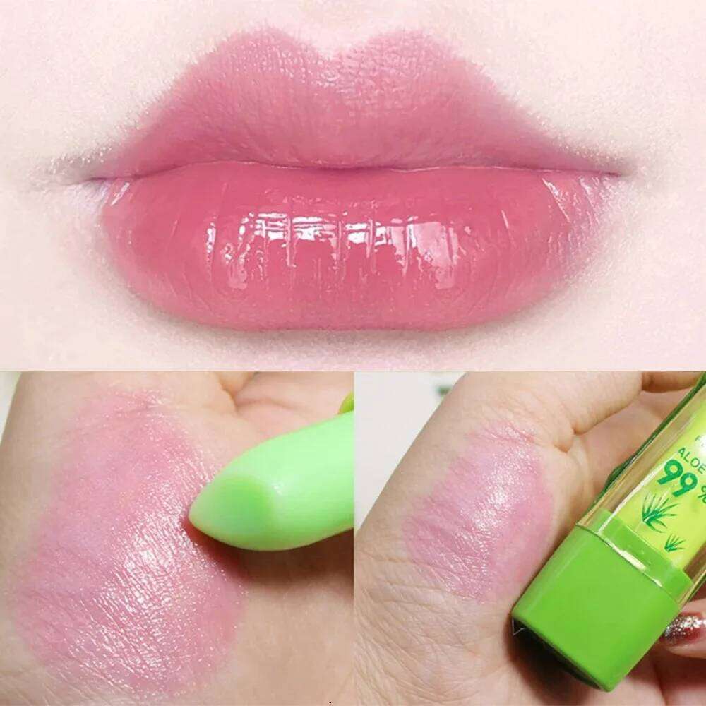 Aloe Vera Warm Change Lipstick for long-lasting lip protection, moisturizing and changing, magical color change Z260310