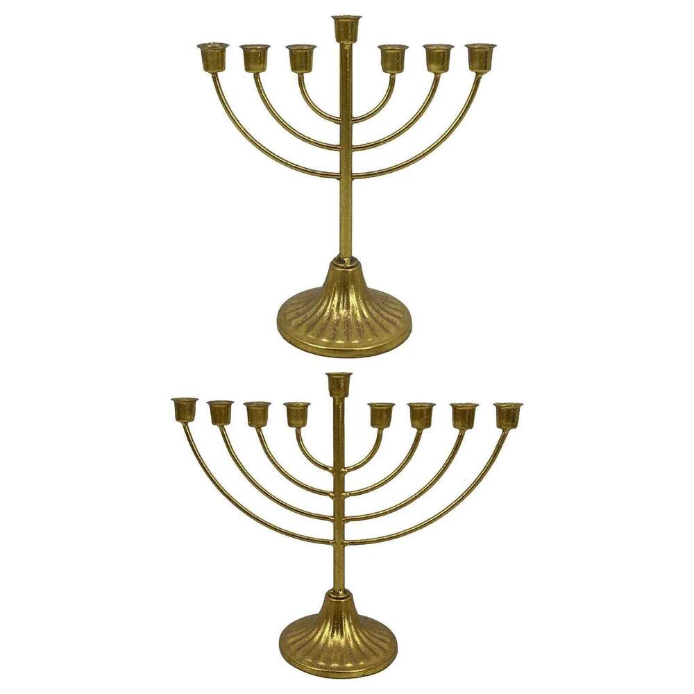 Candlestick Jewish Holder Hanukkah Decoration Menorah for Desk Living Room H260310