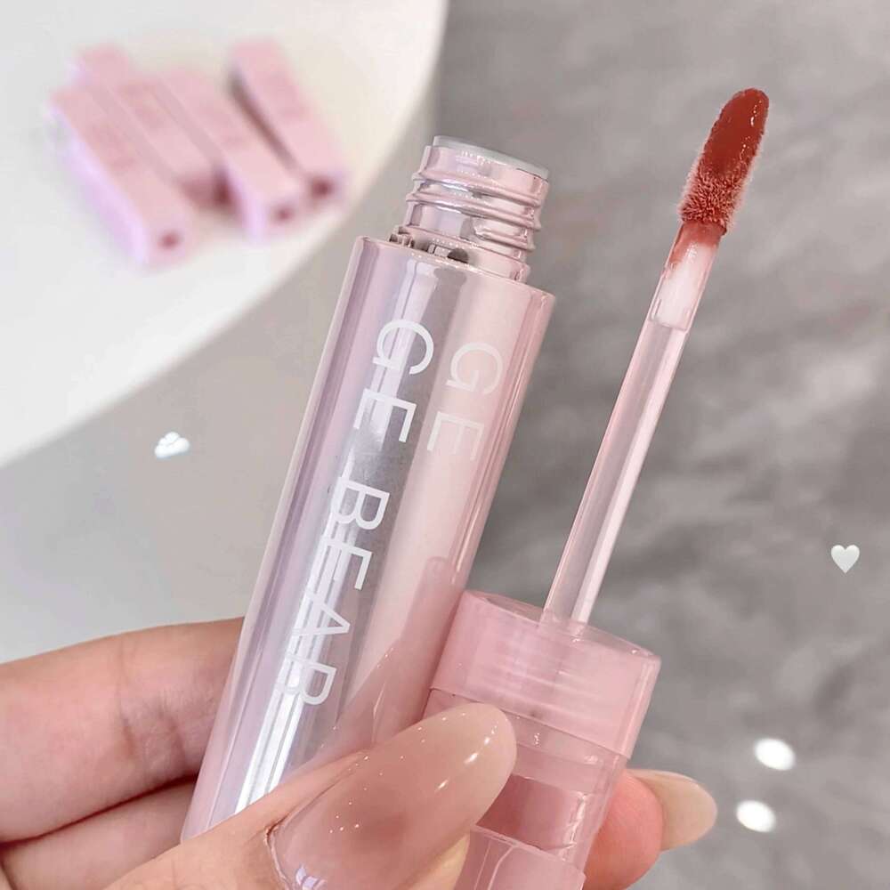 GEGE BEAR Water Mirror Glaze Ice Transparent Gloss Moisturizing Smooth Long-lasting Lip Natural Lipstick Z260310