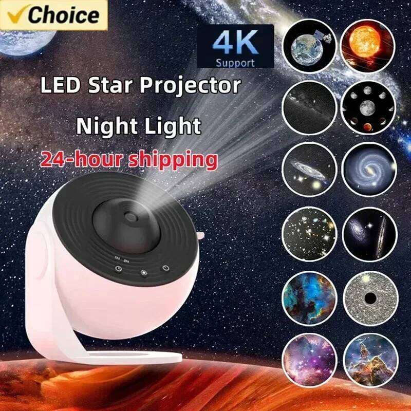 New Star Projector Galaxy 13 in 1 Planetarium 360 Rotating Aurora Night Light Lamp for Bedroom Starry Sky Kids Adult Gift 26Y0310
