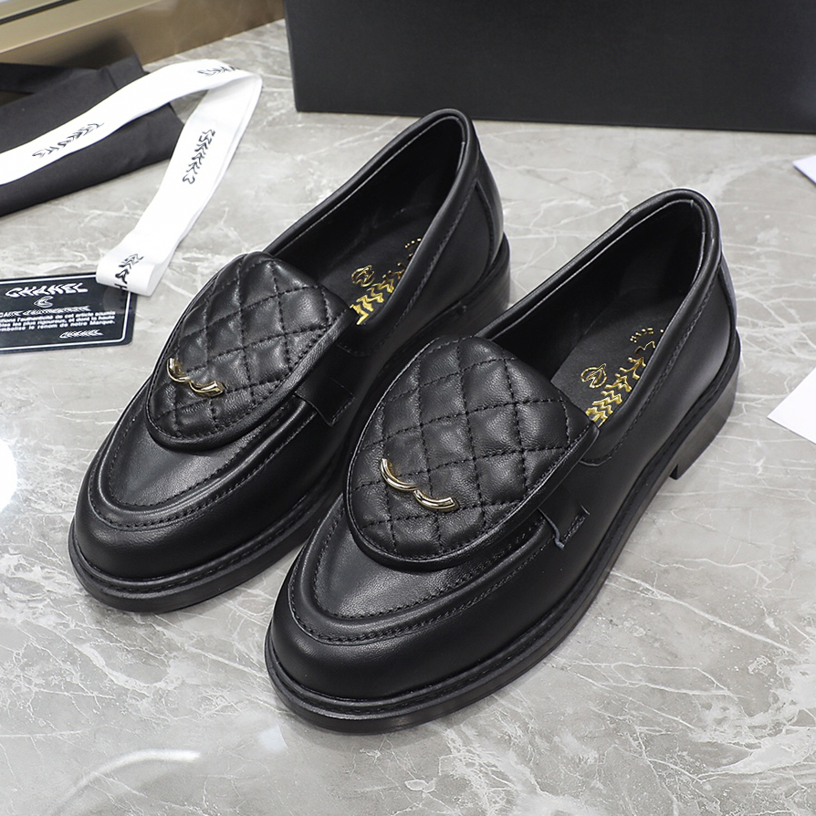 Women loafers mules designer dress shoes woman luxury loafer casual platform flats matte black leather social ladies chaussures