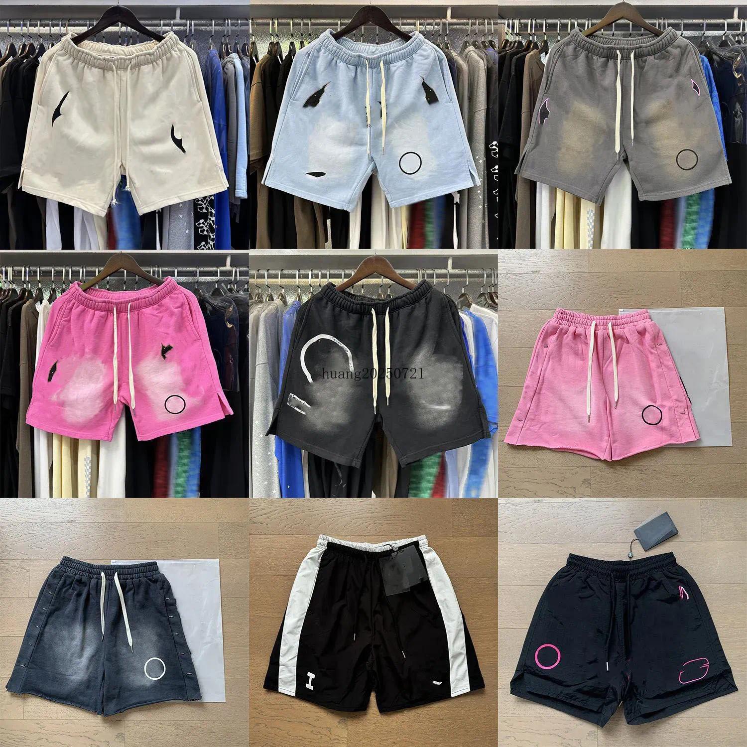Designer Mens Shorts Letter Graphic Print High Street Vintage Hip Hop Shorts Summer Womens Loose Casual Washed Shorts European and American sizes S-XL