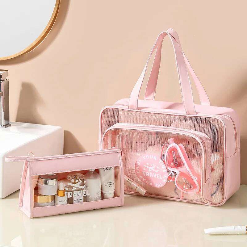 Women's PVC Swim Bag with Wet/Dry Separation - Clear Waterproof Beach Tote for Travel, Swimming & Vacation XJ260310