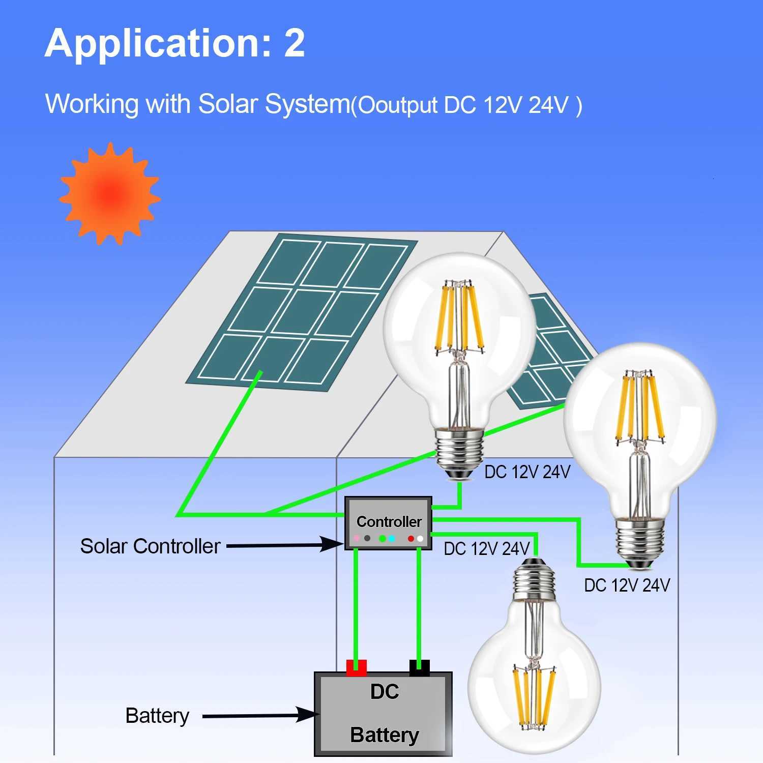 G80 E27 Led Bulbs 6W Low Voltage Bulb 12V 24V LED Filament Bulbs for RV Camper Marine Battery Power System Off Grid Solar Light H260310