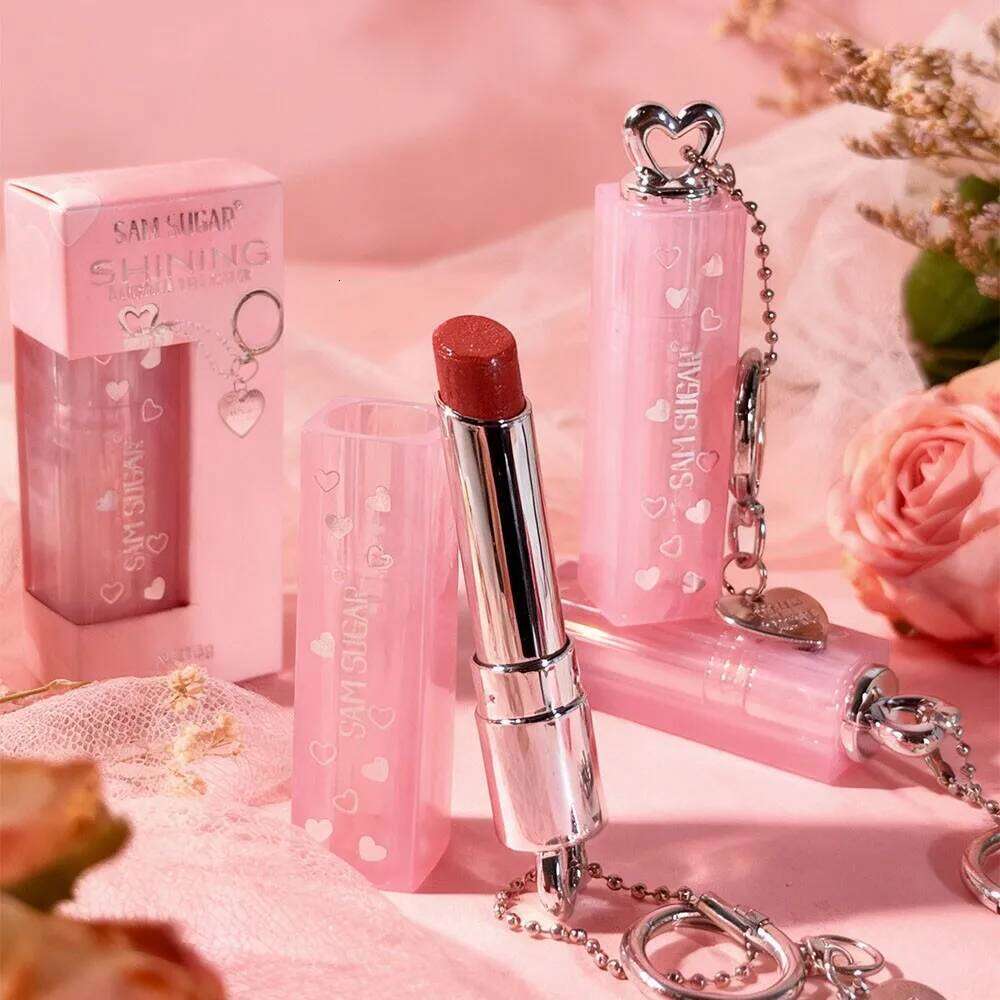 Pearl Love Pendant Sparkling Velvet Lipstick Metal Waterproof Long lasting Matte Diamond Lipgloss Women's Cosmetics Z260310