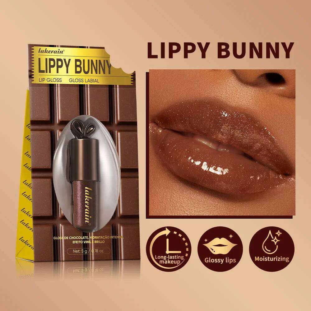 Brazilian Rabbit Chocolate Color Moisturizing Glossy Shine Plumping Gloss Mirror Lip Glaze Makeup Z260310