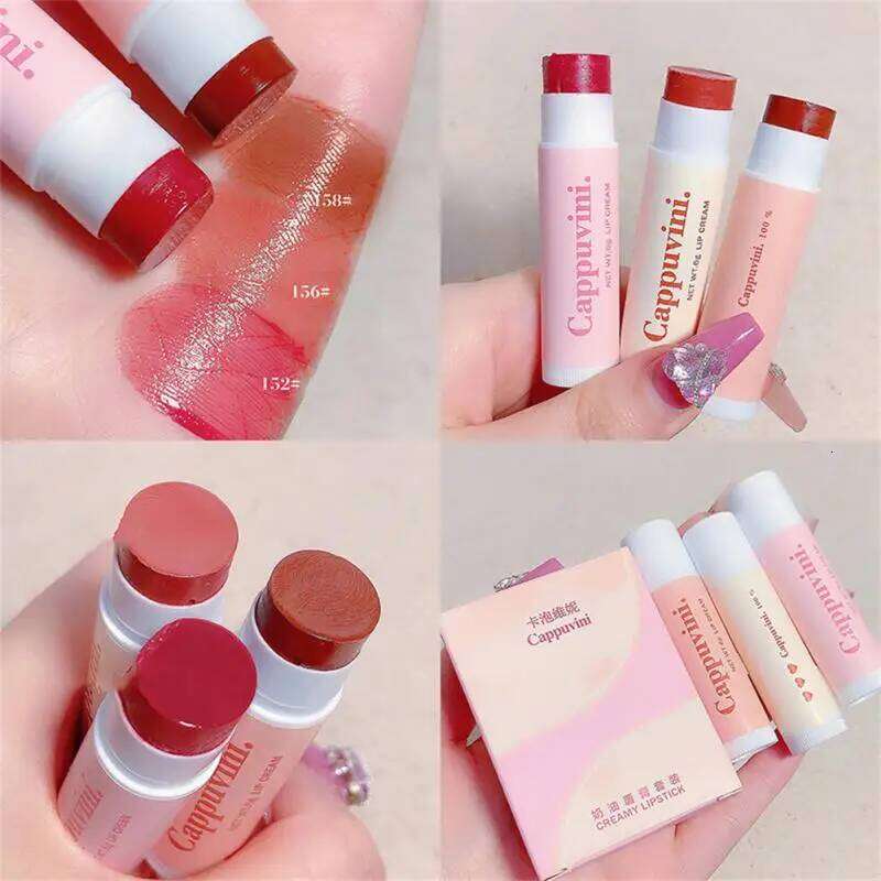 1/3pcs Colored Jelly Lipstick Waterproof Moisturizing Nourishing Glaze Long Lasting Color Lock Lip Tint Beauty Cosmetics Z260310