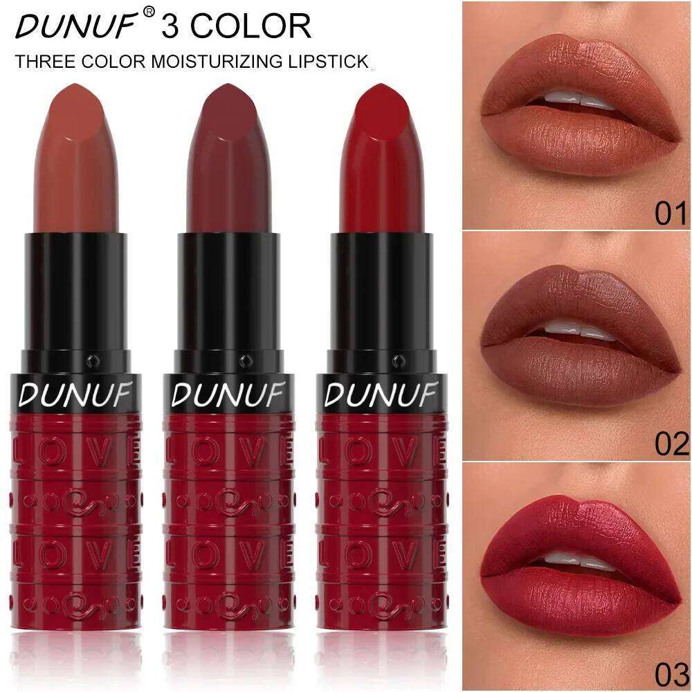 Velvet Sexy Lipstick Waterproof Long Wearing Non Transfer Sweat Proof Lip Gloss Moisturizing Hydration 3 Colors Z260310