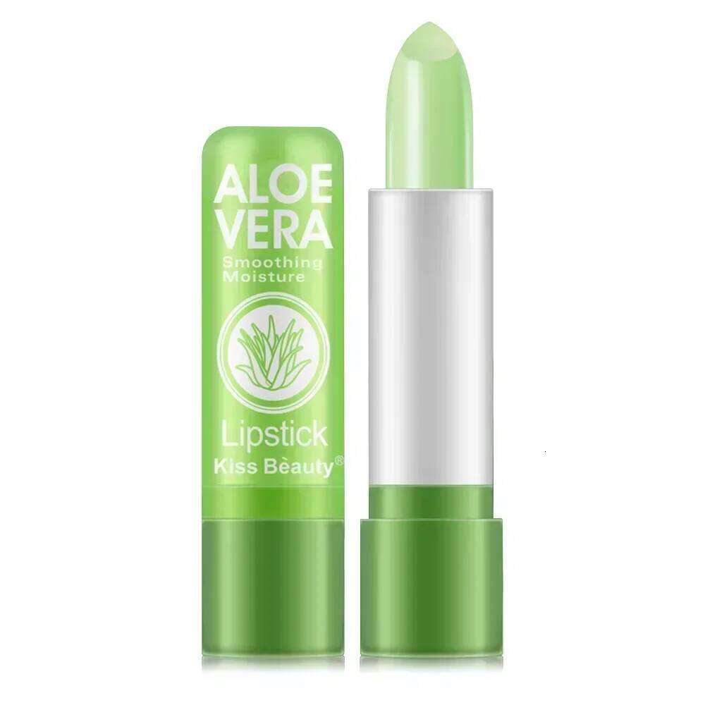 Moisturizing Aloe Vera Temperature Color Changing Balm Lasting Nourishing Lip Care Anti-drying Exfoliating Lipstick Z260310