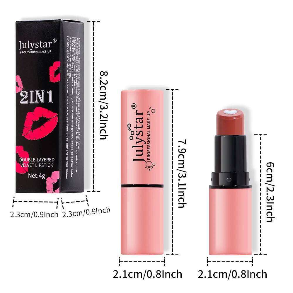 MISS ROSE 2-IN-1 Easy To Color Fruity Frost Matte Lipstick Lip Balm Makeup Moisturising Hydrating Longwear Lipsticks Cosmetics Z260310