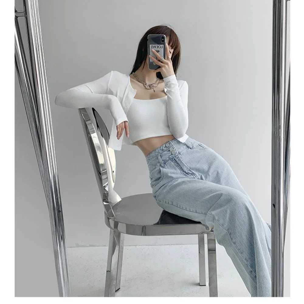 Casual Fashion Women Jeans Straight Leg Denim Bottom Y2K Harajuku Boyfriend Long High Waist Baggy Jean Fall Pants women Mujer M260310