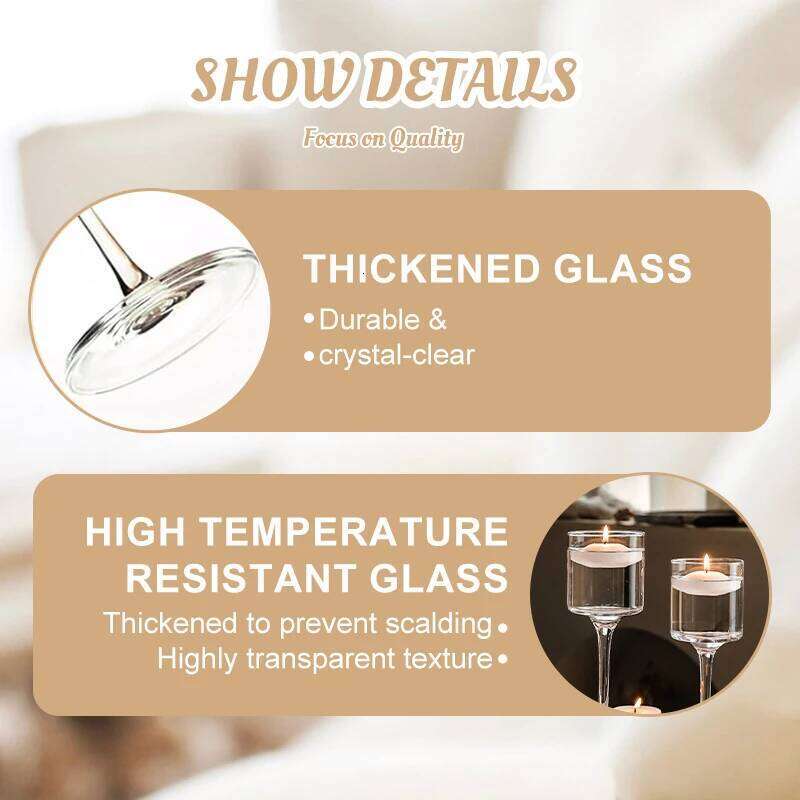 Portable Glass Bar Cup Tea Light Holders Home Table Candle Holder For Party Living Room Wedding Decoration H260310