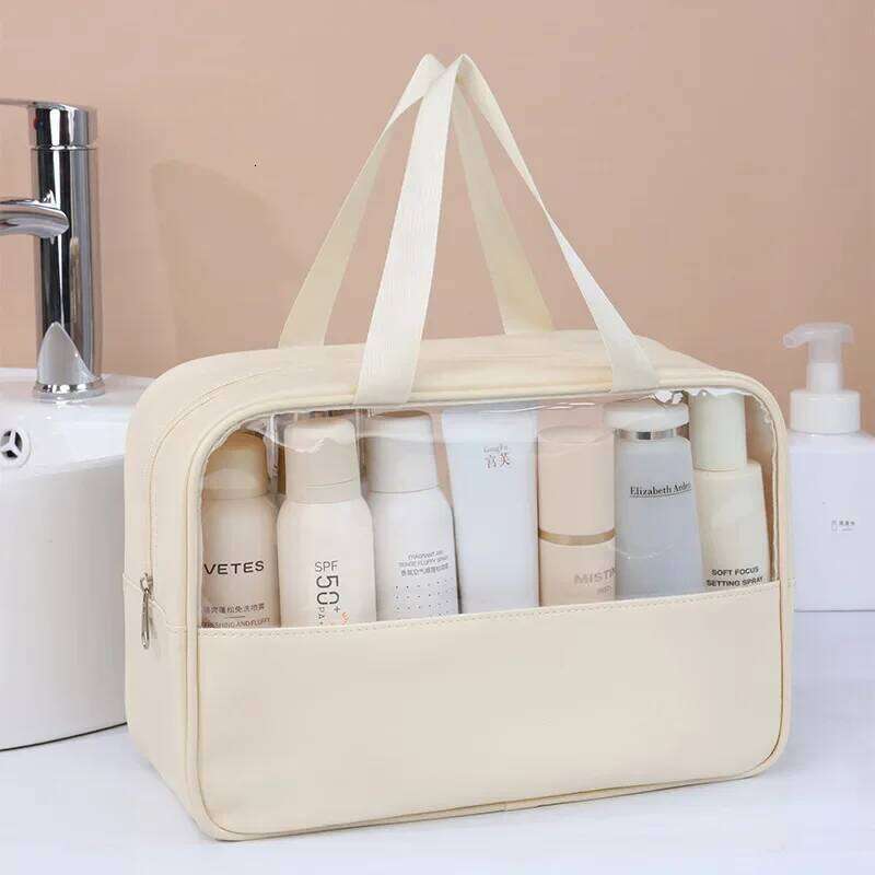 Portable Travel cosmetic bag Women Transparent Makeup Bag Large-Capacity Bath Wash Bags Multifunction Waterproof Storage Case XJ260310
