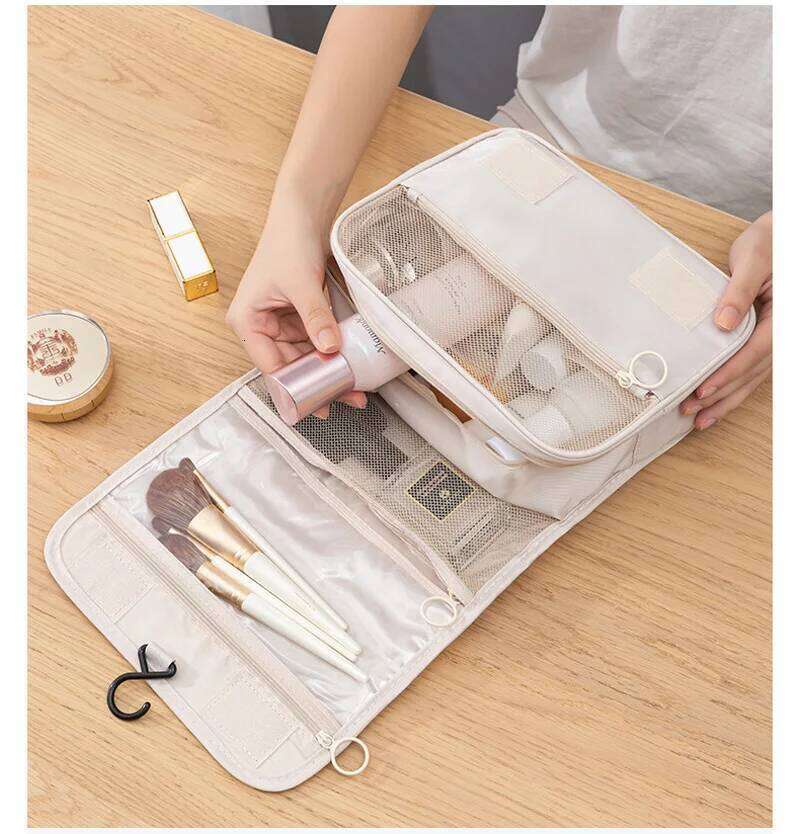 Portable Hook Cosmetic Cases Bathroom Functional Travel Waterproof Wear Resistant Multi Layer Storage Capacity Makeup Bag XJ260310